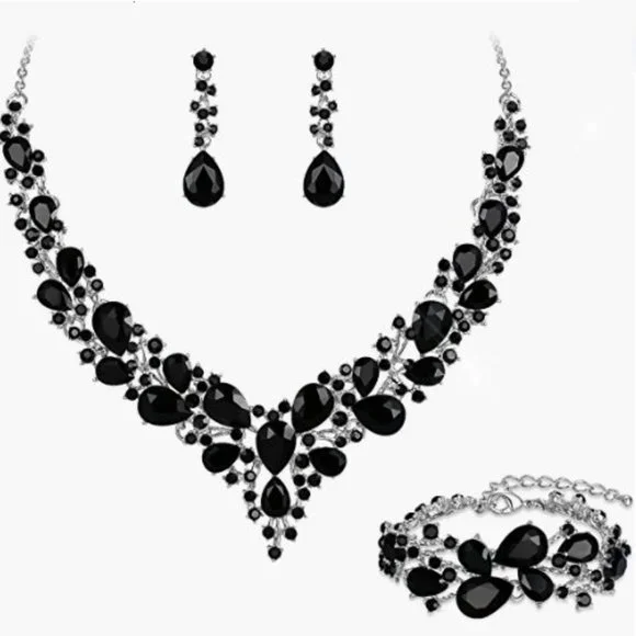 NEW Sparkling Bling Swarovski Crystal Rhinestone Bridal Wedding Necklace… - Picture 12 of 16